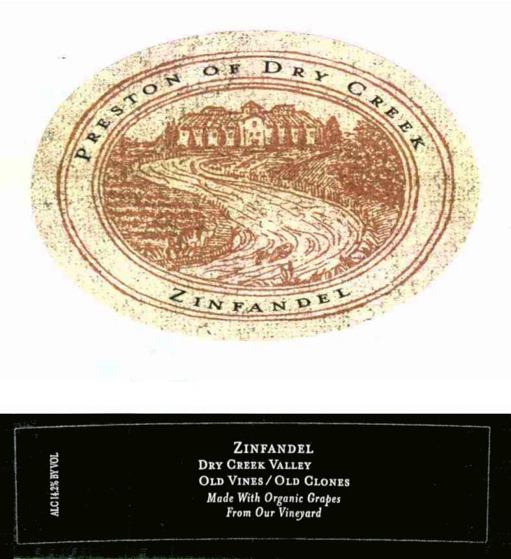 Preston Vineyards Zinfandel 2016 Front Label