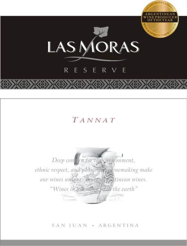 Finca Las Moras Reserve Tannat 2007 Front Label