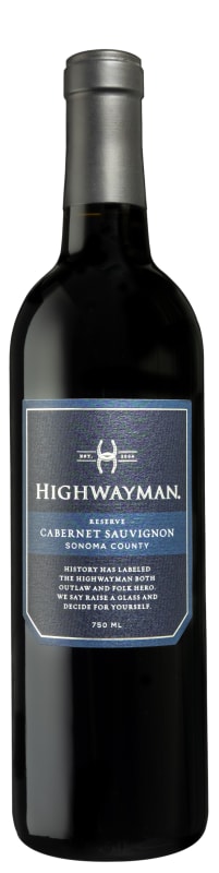 Highwayman Reserve Cabernet Sauvignon 2018 Front Bottle Shot