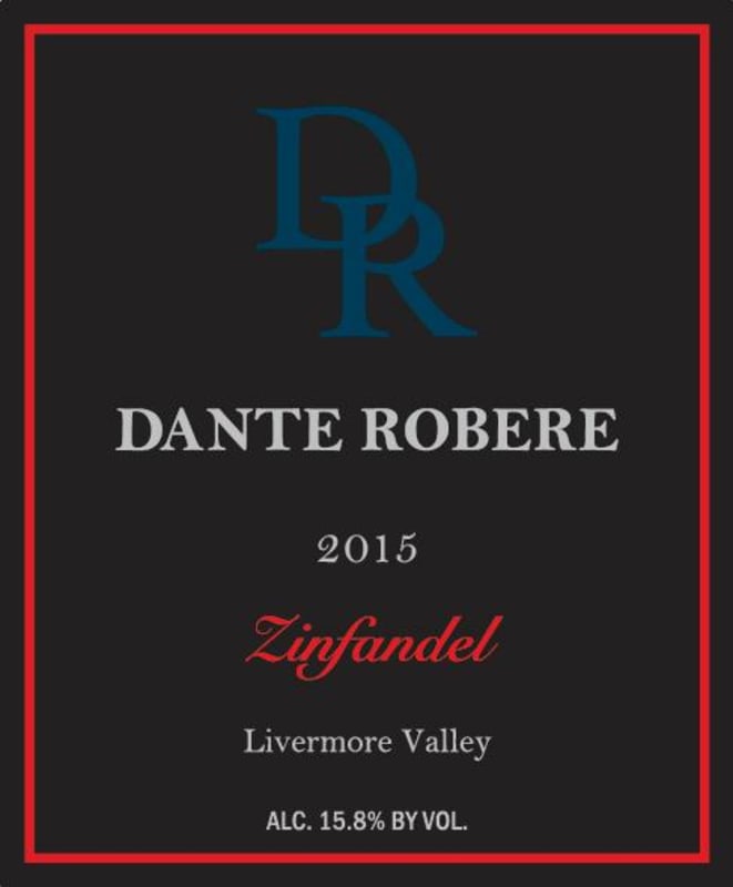 Dante Robere Zinfandel 2015 Front Label