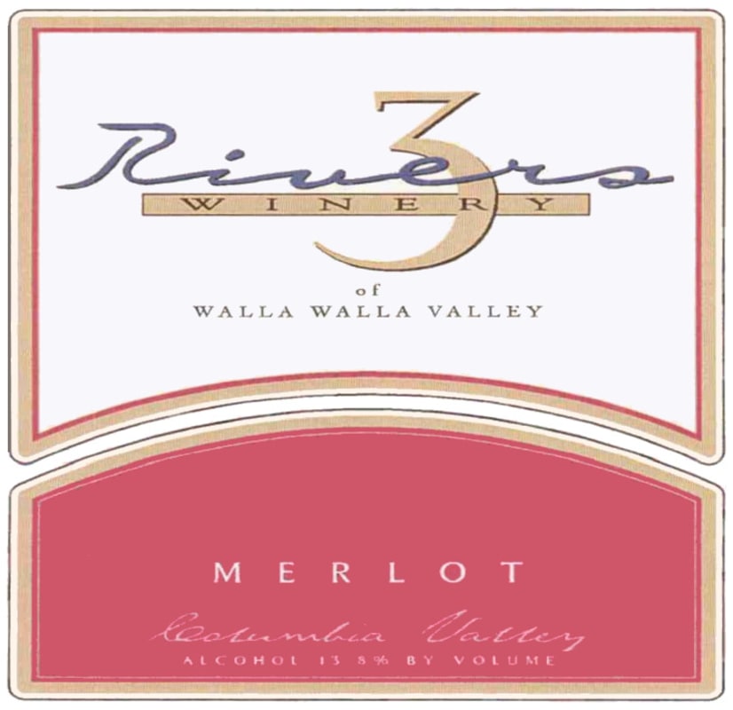 Three Rivers Columbia Valley Merlot 2003 Front Label