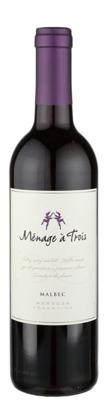 Menage a Trois Malbec 2018 Front Bottle Shot