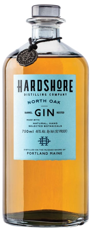 Hardshore Distilling Company North Oak Barrel Rested Gin Front Bottle Shot