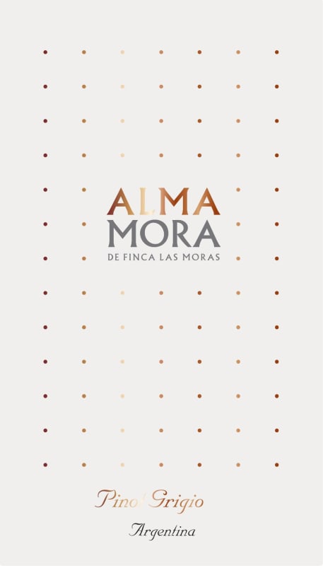 Finca Las Moras Alma Mora Pinot Grigio 2016 Front Label