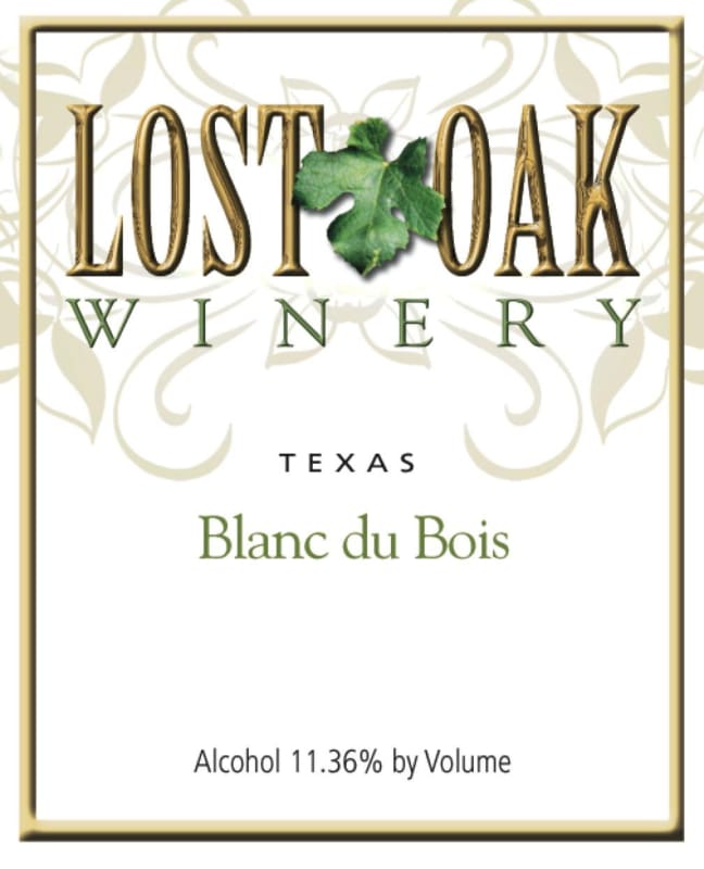 Lost Oak Winery Blanc Du Bois 2014 Front Label