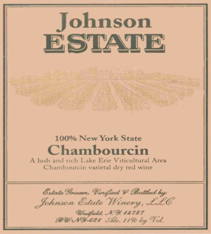 Johnson Estate Winery Chambourcin 2013 Front Label