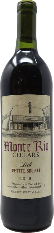 Monte Rio Petite Sirah 2019 Front Bottle Shot