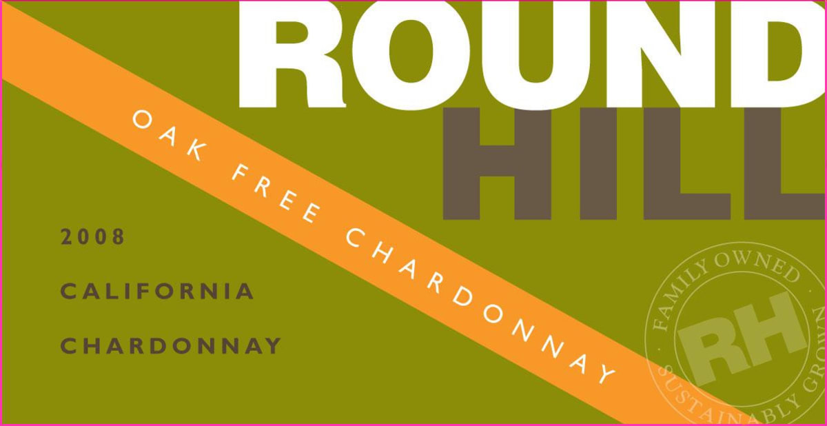 Round Hill Oak Free Chardonnay 2008 Front Label