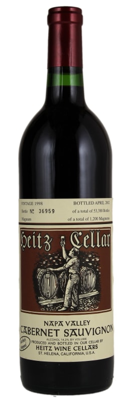 Heitz Cellar Martha's Vineyard Cabernet Sauvignon 1998 Front Bottle Shot