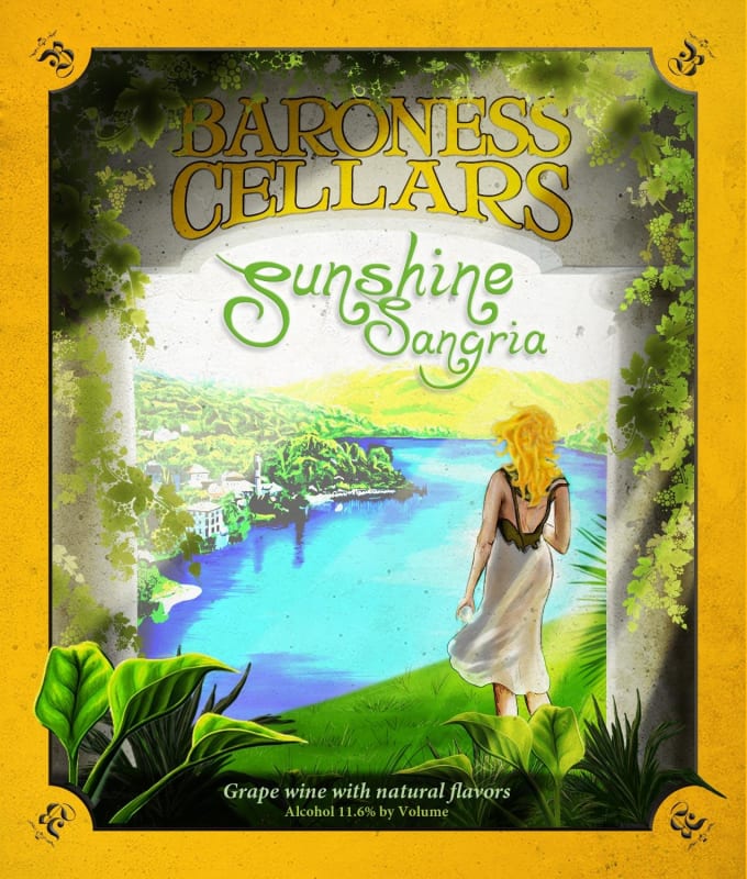 Baroness Cellars Sunshine Sangria Front Label