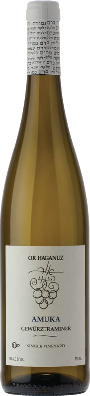 Or Haganuz Amuka Gewurztraminer (OU Kosher) 2017 Front Bottle Shot