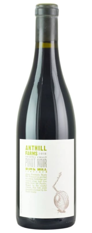 Anthill Farms Hawk Hill Vineyard Pinot Noir 2018 Front Bottle Shot