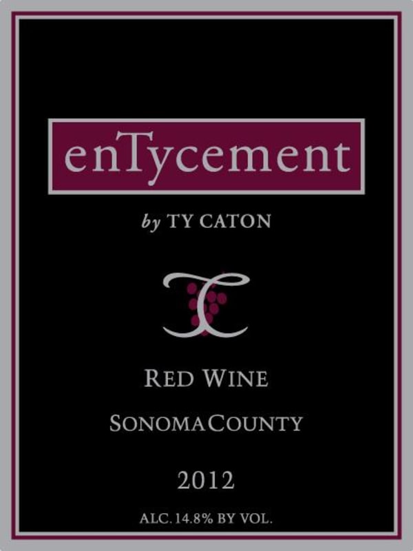 Ty Caton EnTycement Red 2012 Front Label