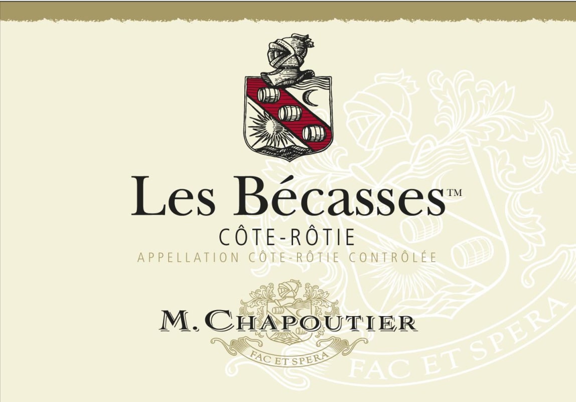 M. Chapoutier Cote Rotie Les Becasses 2014 Front Label