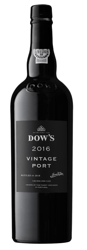 Dow's Vintage Port (375ML half-bottle) 2016 Front Bottle Shot