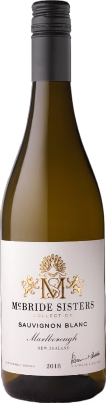 McBride Sisters Marlborough Sauvignon Blanc 2018 Front Bottle Shot