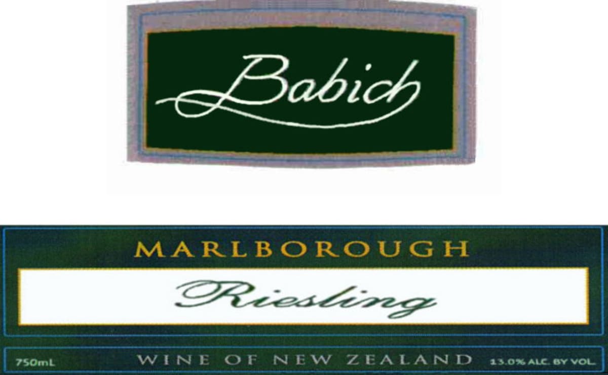 Babich Marlborugh Riesling 2006 Front Label
