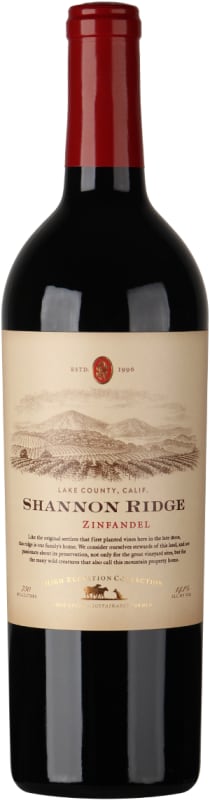 Shannon Ridge High Elevation Zinfandel 2017 Front Bottle Shot
