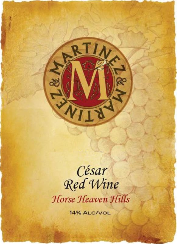 Martinez & Martinez Winery Cesar Red 2012 Front Label