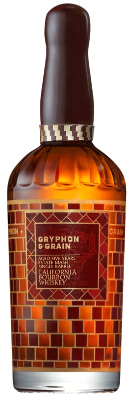 Copper Cane Gryphon & Grain California Bourbon Whiskey Front Bottle Shot