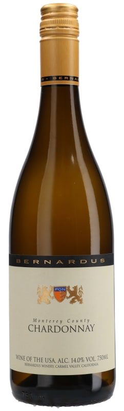 Bernardus Monterey County Chardonnay 2019 Front Bottle Shot