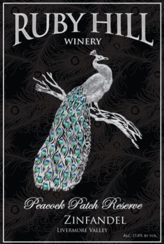 Ruby Hill Winery Estate Reserve Peacock Patch Zinfandel 2020 Front Label