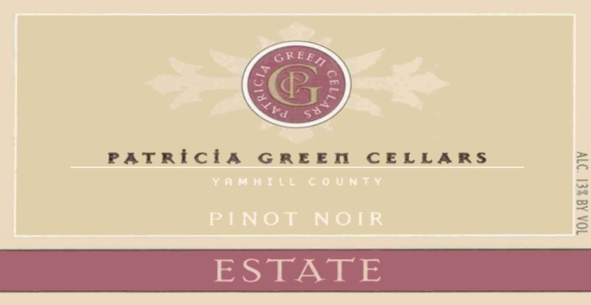 Patricia Green Estate Yamhill County Pinot Noir 2004 Front Label