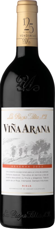 La Rioja Alta Vina Arana Rioja Reserva 2009 Front Bottle Shot