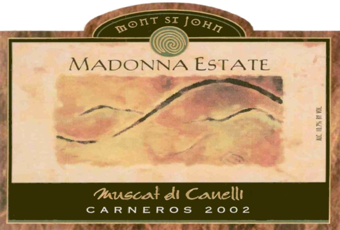 Madonna Estate Canelli Muscat 2002 Front Label