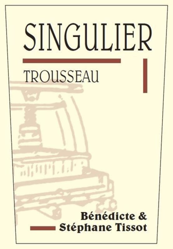 Benedicte et Stephane Tissot Singulier Trousseau 2020 Front Label