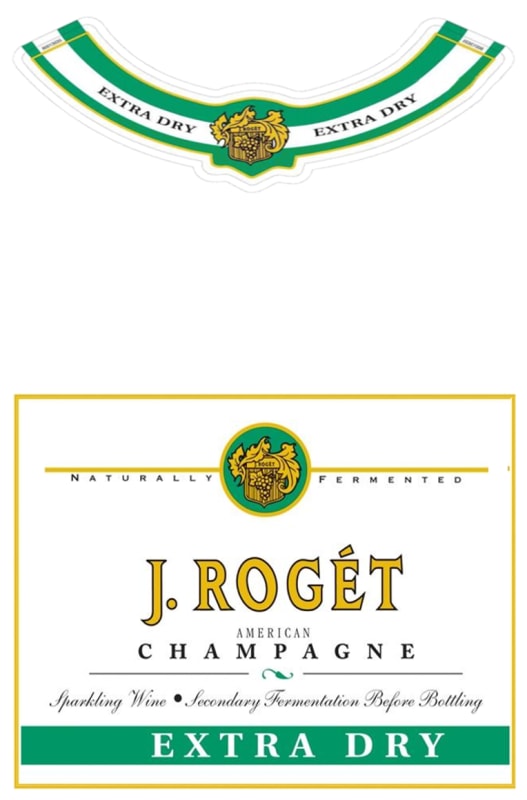 J. Roget American Extra Dry Front Label