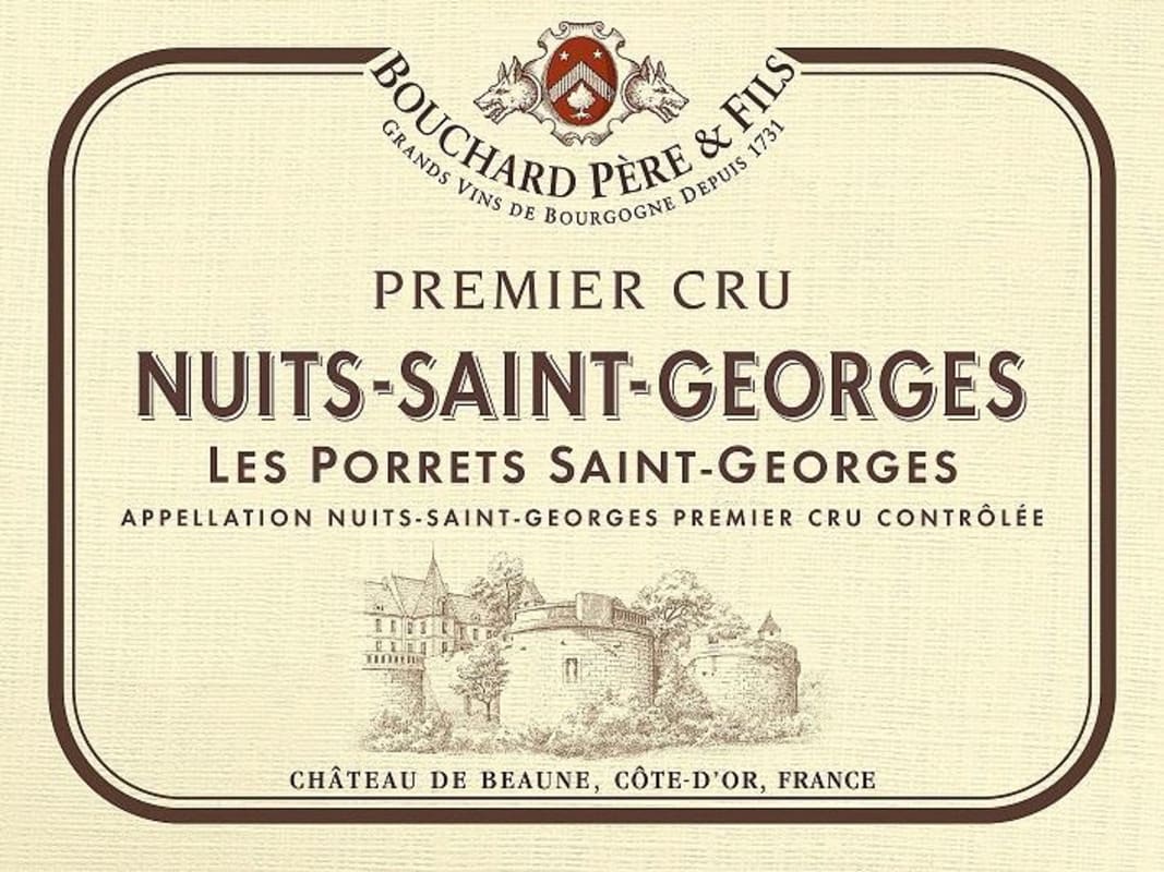 Bouchard Pere & Fils Nuits-Saint-Georges Les Porrets Saint-Georges Premier Cru 2012 Front Label