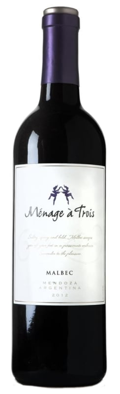 Menage a Trois Malbec 2013 Front Bottle Shot