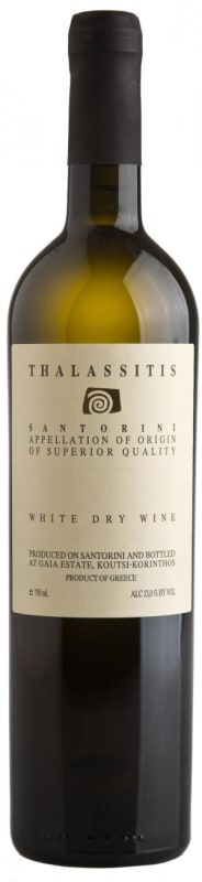 Gaia Santorini Thalassitis Assyrtiko 2022 Front Bottle Shot
