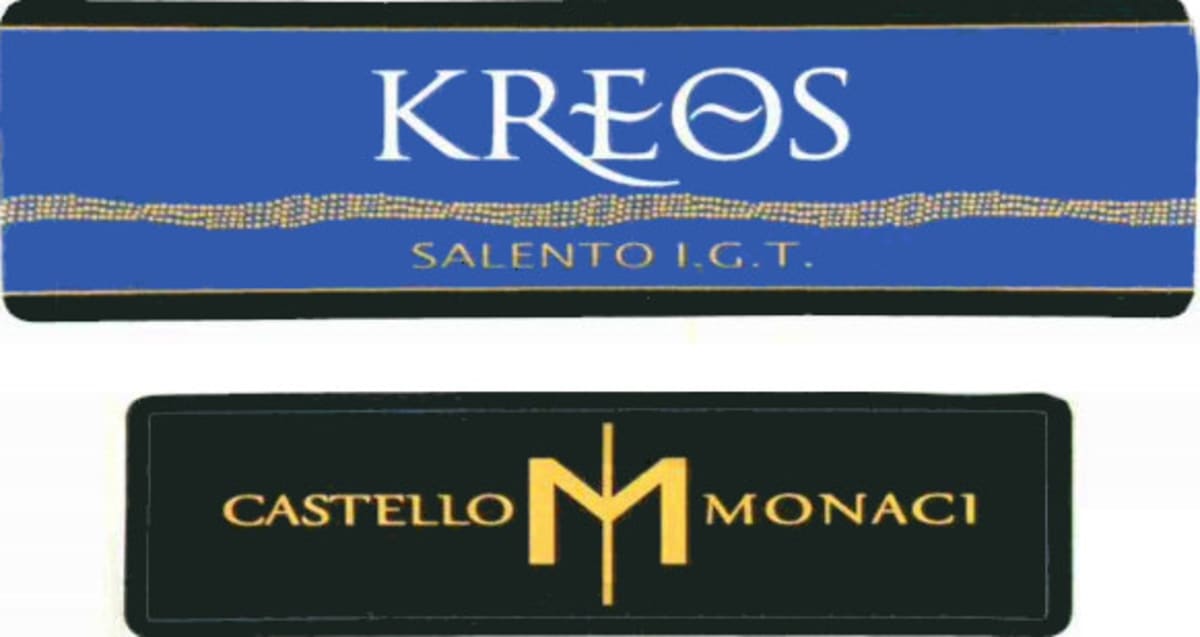 Castello Monaci Salento Kreos Rosato 2007 Front Label
