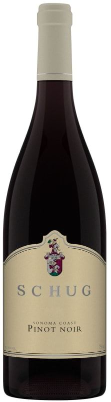 Schug Sonoma Coast Pinot Noir 2017 Front Bottle Shot