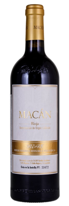 Bodegas Benjamin Rothschild and Vega Sicilia Macan 2018 Front Bottle Shot
