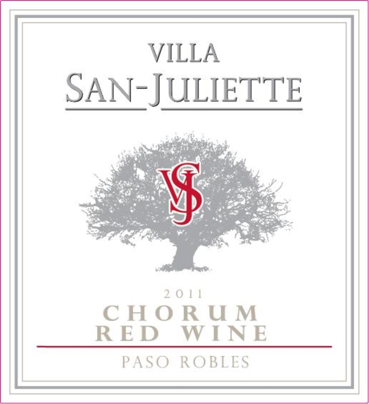 Villa San-Juliette Chorum 2011 Front Label