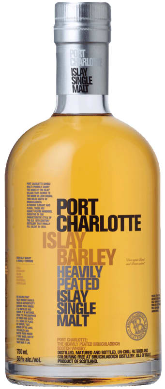 Bruichladdich Port Charlotte Single Malt Scotch Whisky Front Bottle Shot