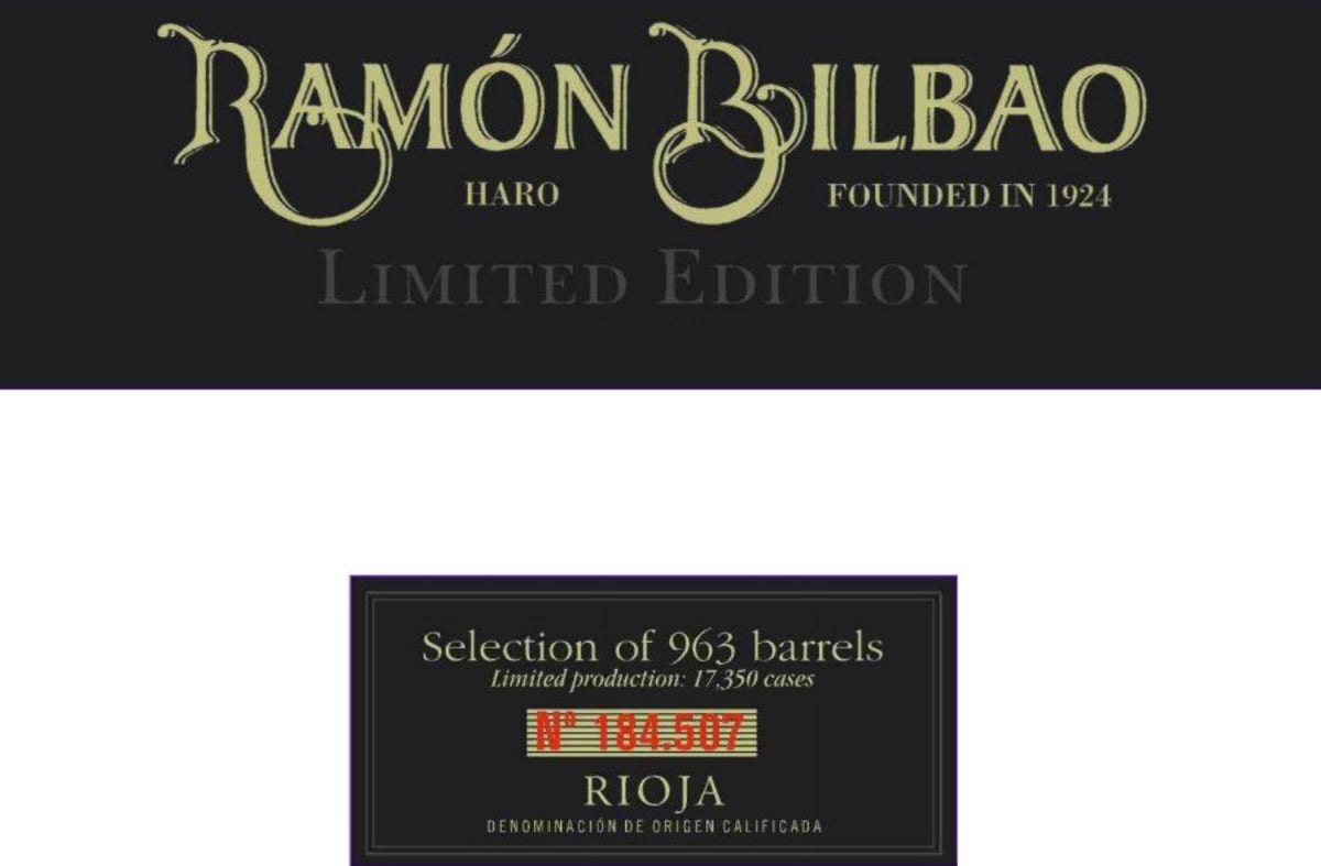 Bodegas Ramon Bilbao Edicion Limitada 2008 Front Label