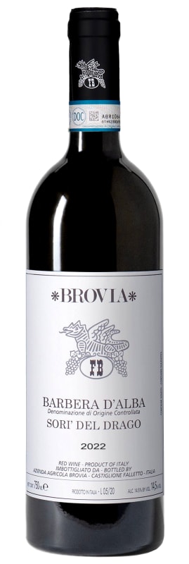 Brovia Barbera d'Alba Sori del Drago 2022 Front Bottle Shot