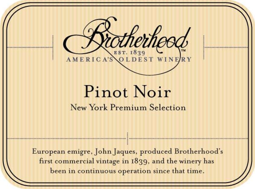 Brotherhood Pinot Noir 2011 Front Label
