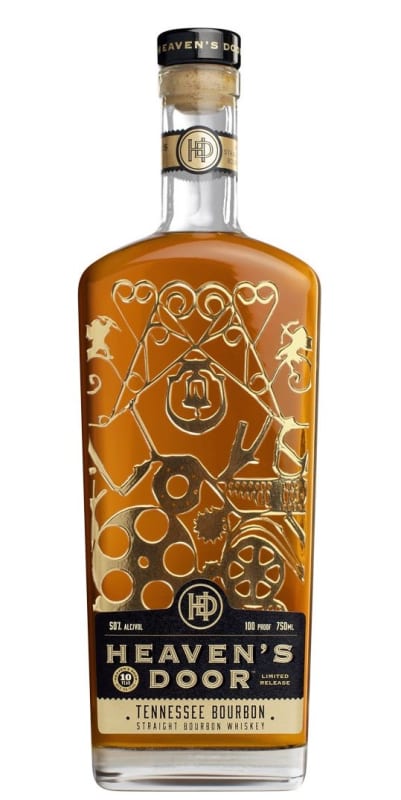 Heaven's Door 10 Year Bourbon Whiskey Front Bottle Shot