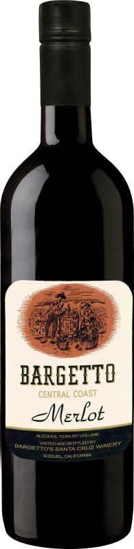 Bargetto Central Coast Retro Merlot 2015 Front Bottle Shot