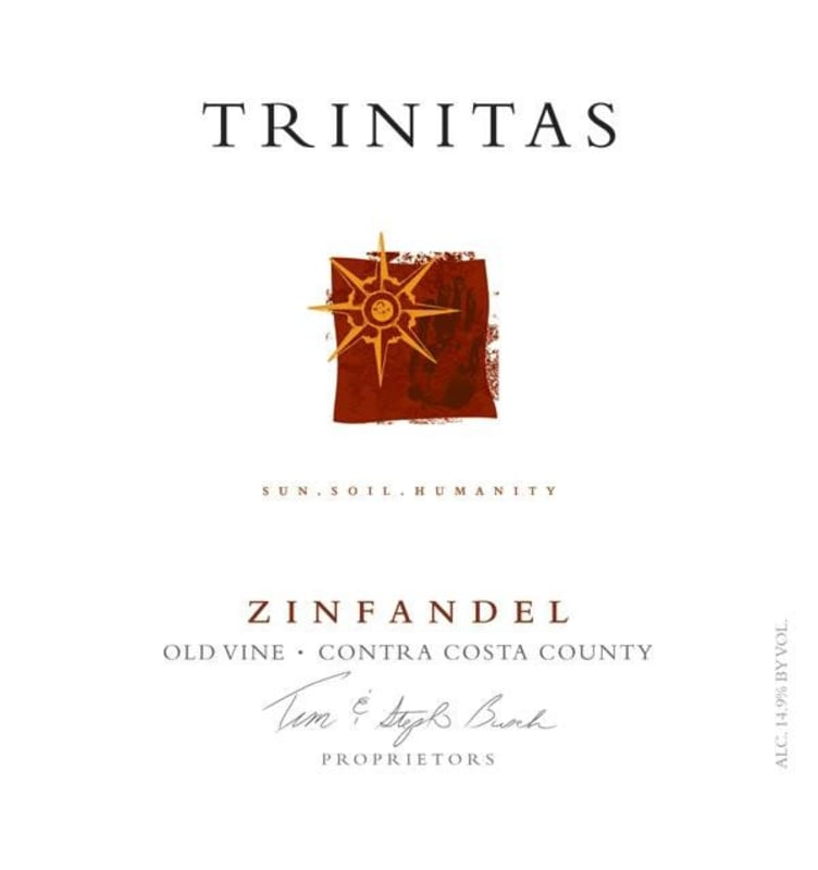 Trinitas Contra Costa County Zinfandel 2013 Front Label