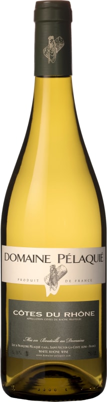 Domaine Pelaquie Cotes du Rhone Blanc 2023 Front Bottle Shot
