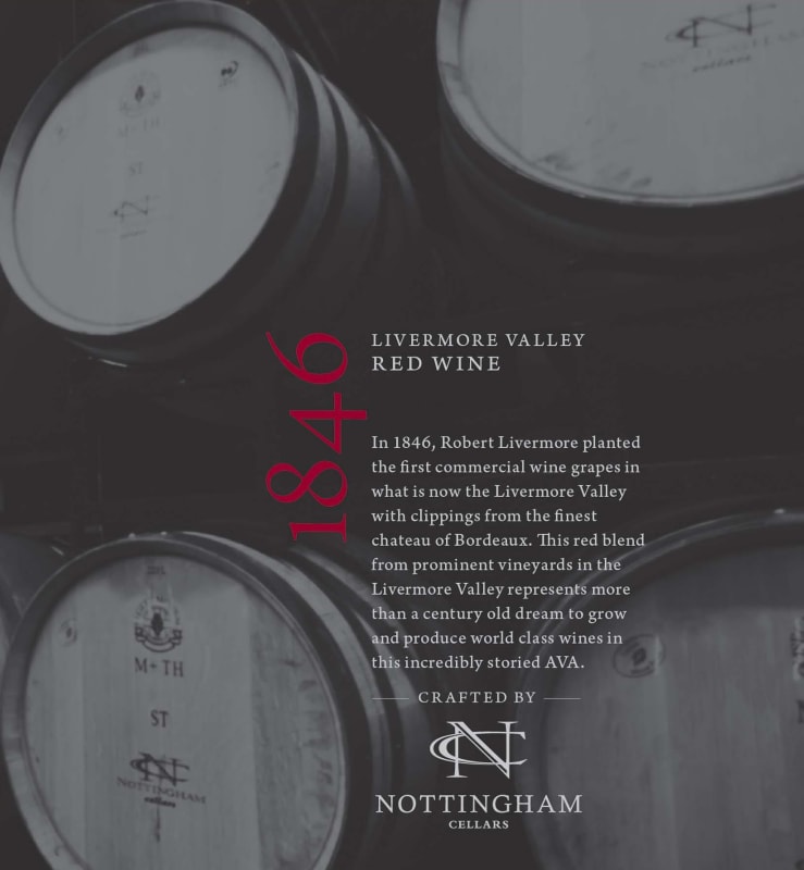 Nottingham Cellars 1846 Red 2013 Front Label