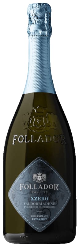 Follador XZERO Millesimato Extra Brut 2021 Front Bottle Shot