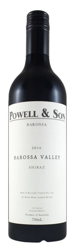 Powell & Son Barossa Valley Shiraz 2016 Front Bottle Shot