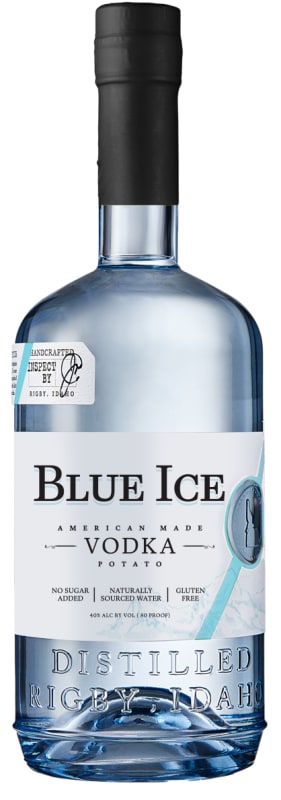 Blue Ice American Potato Vodka Front Bottle Shot